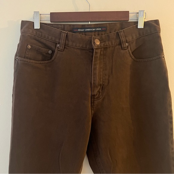 Women’s Bill Blass Brown Denim Bootcut Jeans Size 10 Petite - Picture 2 of 9